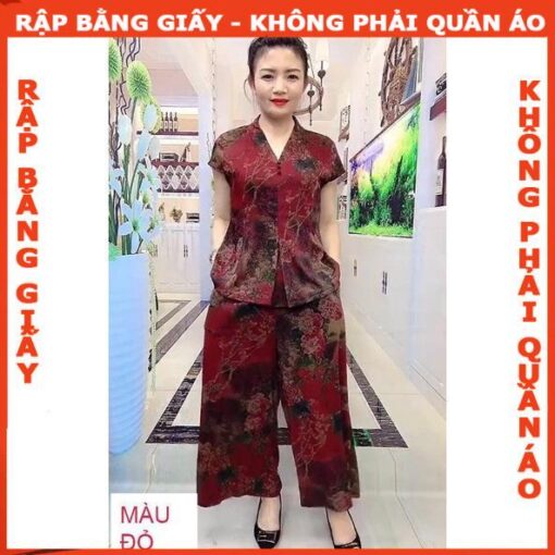 Rập giấy A0 mã 1586 - bộ suông cổ đứng trung niên - Hình ảnh 2