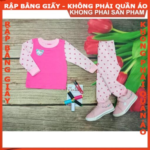 Rập giấy A0 bộ dài tay bé trai mã R139 - Hình ảnh 5