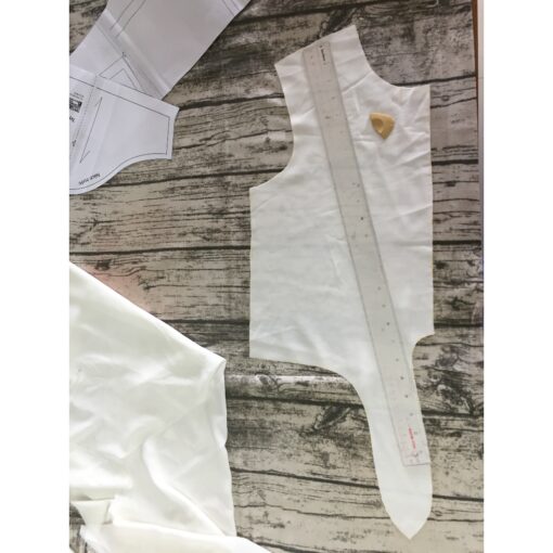 Rập giấy A0 mã 712 -  áo croptop thắt nơ - Hình ảnh 2