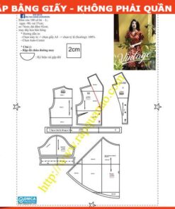 Alternative view of Rập giấy A0 mã 458 - rập đầm nữ