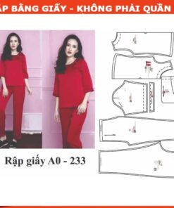 Rập giấy mã 233 - rập bộ mặc nhà lưng thun
