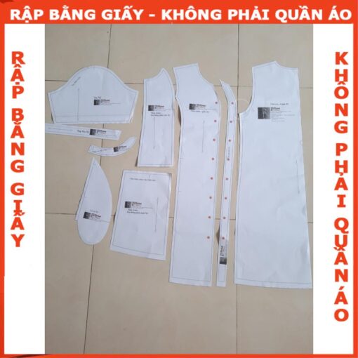 Rập giấy A0 mã 425 - Rập đầm nữ - Hình ảnh 3