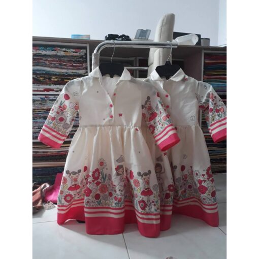 Rập  mã R33 - đầm sơ mi tay lỡ - Hình ảnh 4