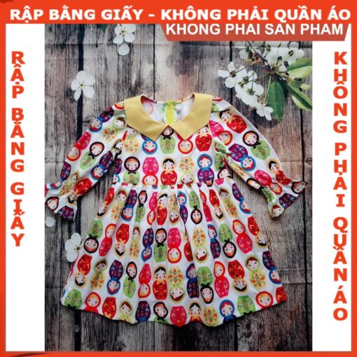 Rập giấy A0 mã R323 rập đầm bé - Hình ảnh 2