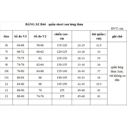 Rập giấy A0 mã B46, B18 - set đồng phục bé trai quần short - Hình ảnh 5