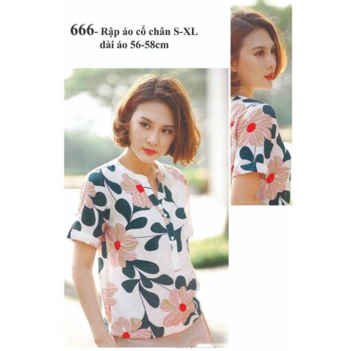 Rập giấy A0 áo cổ chân nữ mã 666 - Hình ảnh 2