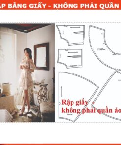 Rập đầm xòe trễ vai mã 1263