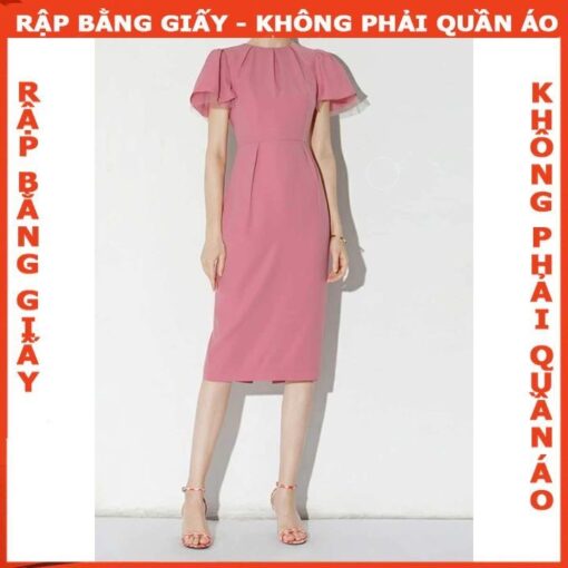 Rập giấy A0 mã 80 - đầm xếp  cổ