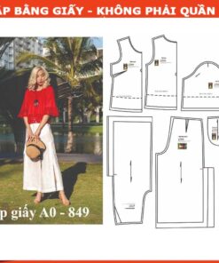 Rập giấy mã 849 - nguyên set áo quần