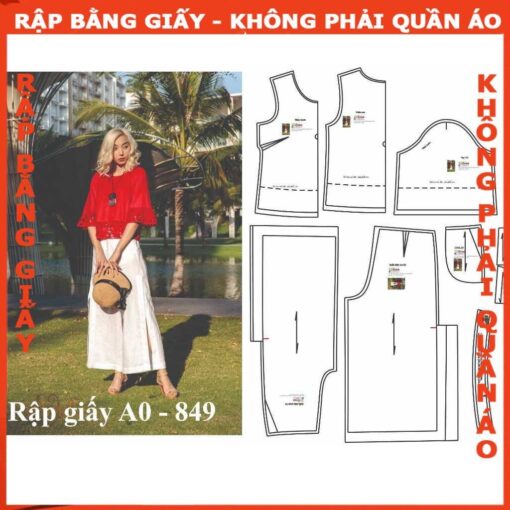 Rập giấy mã 849 - nguyên set áo quần