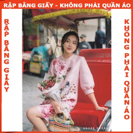 Rập giấy A0 mã 1151 - đầm cổ chân tay lửng - Hình ảnh 3