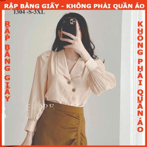 Rập giấy A0 áo cổ én mã 1304
