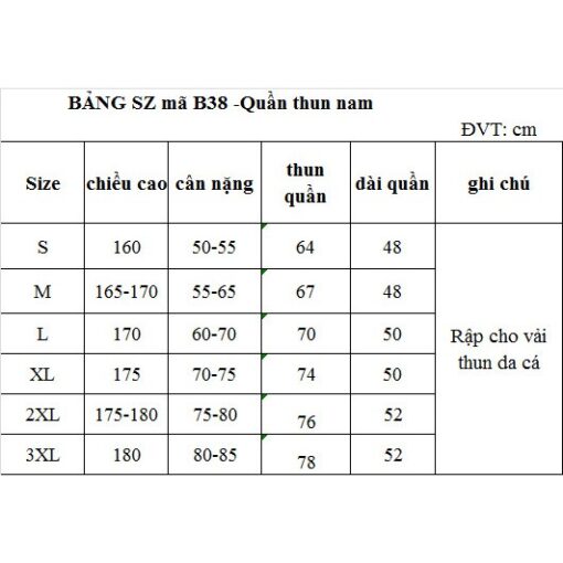 Rập giấy A0 mã B38 -  quần short lưng thun nam - Hình ảnh 3