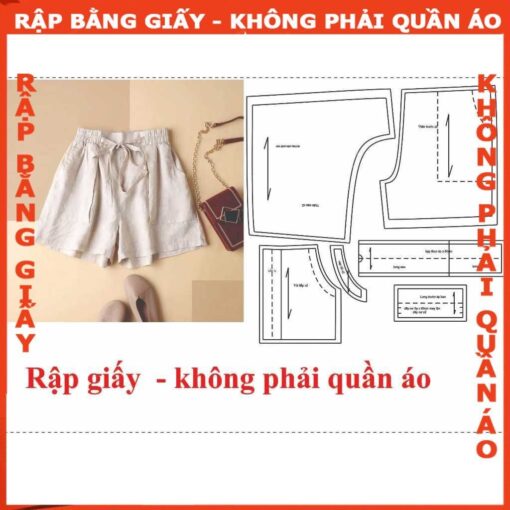 Rập giấy A0 may quần short mã 95