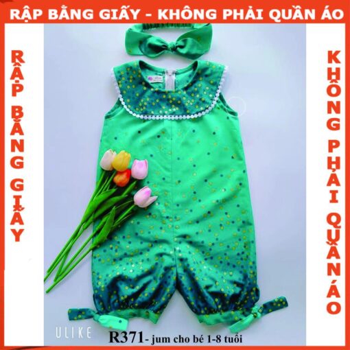 Rập giấy A0 mã R371 - Rập đầm bé gái