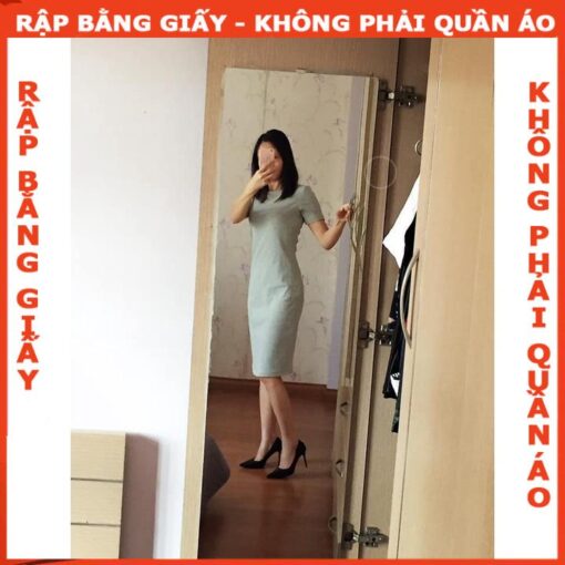 Rập giấy A0  mã 411 - đầm thun ôm - Hình ảnh 4