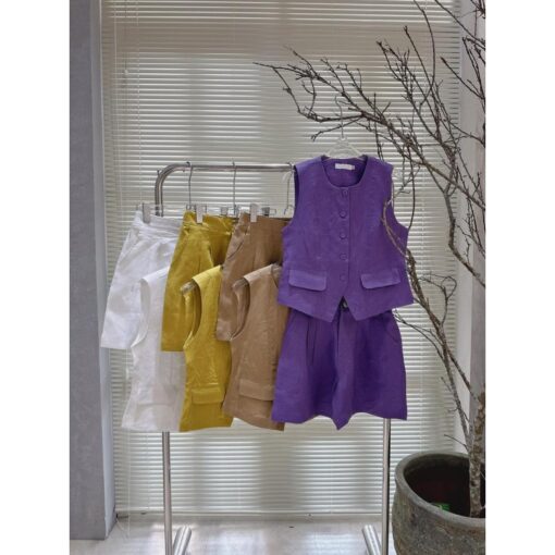 Rập giấy A0 bộ áo ghi lê, quần short sau thun mã 1726 - Hình ảnh 3
