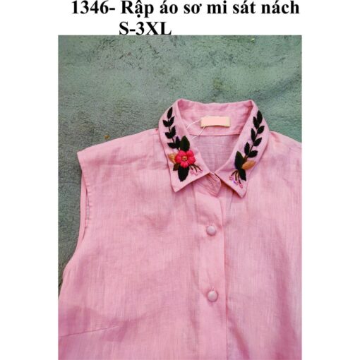 Rập giấy A0 áo sơ mi sát nách mã 1346 - Hình ảnh 2
