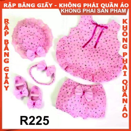 Rập giấy A0 bộ bé gái mã R225