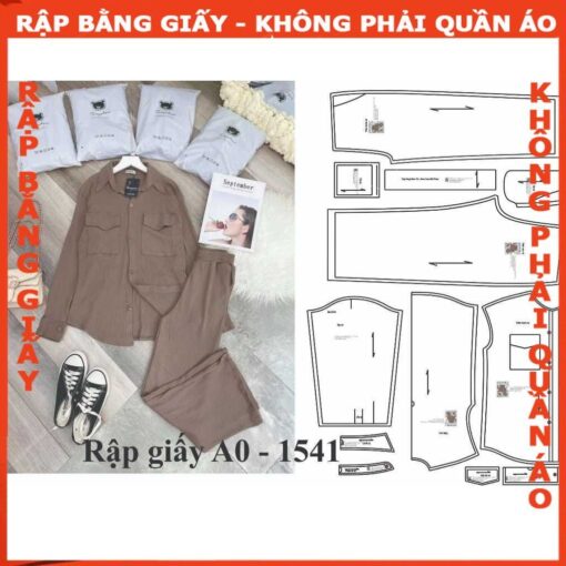 Rập giấy A0 mã 1541 -rập bộ sơ mi