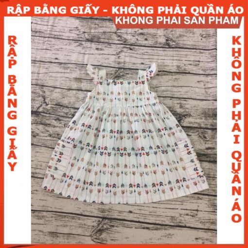 Rập giấy A0 đầm bé gái mã R295 - Hình ảnh 3