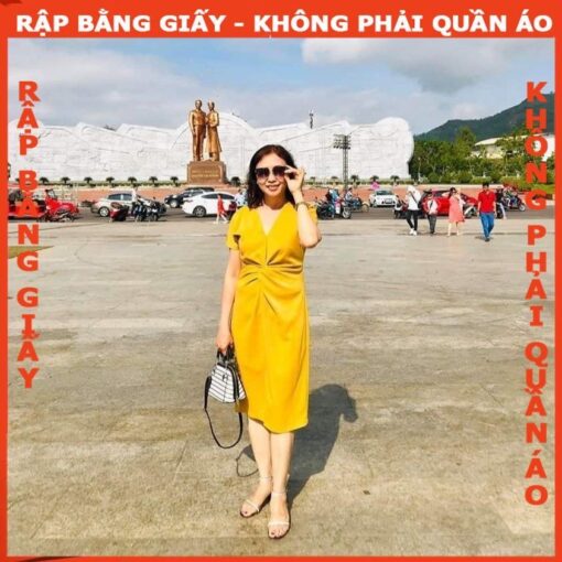 Rập giấy A0 mã 752 - đầm xoắn eo