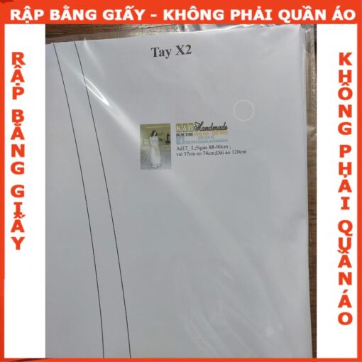 Rập giấy A0 may áo dài mã AD17 - Hình ảnh 5