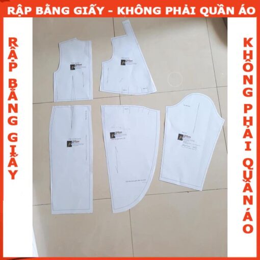 Rập giấy A0 mã 682 - rập đầm sơ mi - Hình ảnh 2
