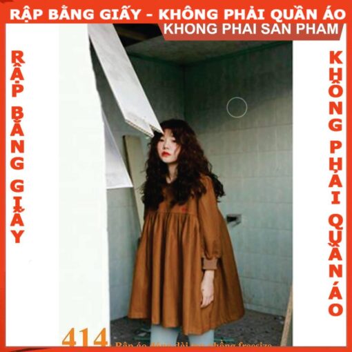 Rập  áo free size tay phồng mã 414 - Hình ảnh 2