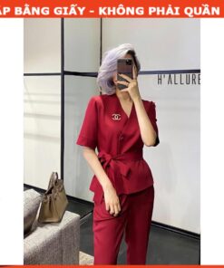 Alternative view of Rập giấy A0 set bộ áo cổ tim quần bagy 1175