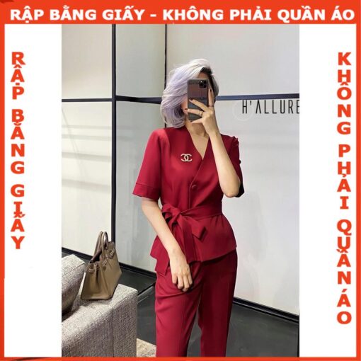 Rập giấy A0 set bộ áo cổ tim quần bagy 1175 - Hình ảnh 2