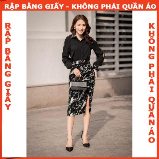 Rập giấy A0 set chân váy và áo sơ mi mã 1227