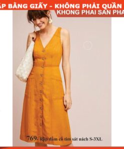 Rập giấy mã 769 - đầm sát nách