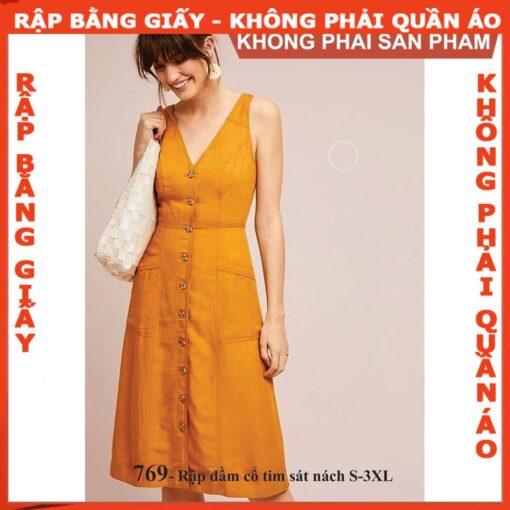 Rập giấy mã 769 - đầm sát nách