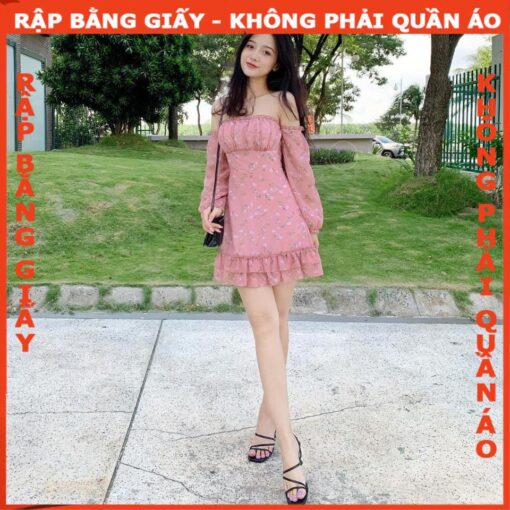 Rập giấy A0 mã 1330 - đầm trễ vai - Hình ảnh 2