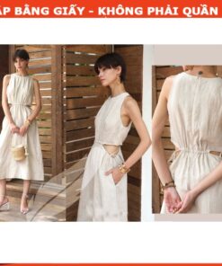 Rập giấy A0 mã 428 - đầm hở eo