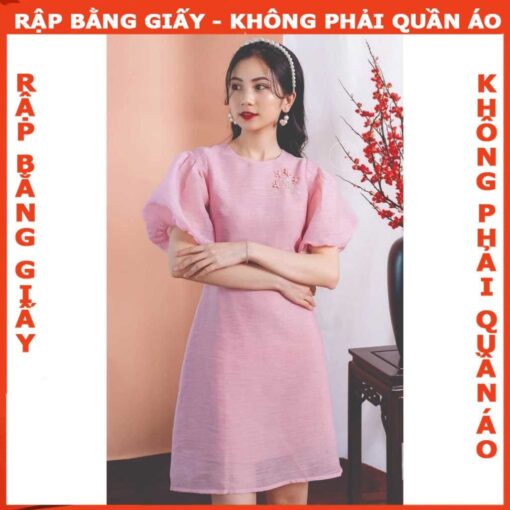 Rập giấy A0 mã 1270 - đầm suông tay lồng đèn