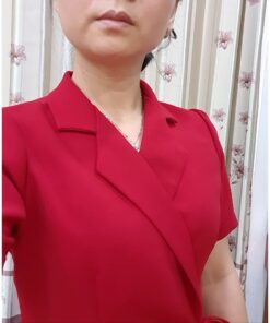 Alternative view of Rập giấy đầm xếp ly cổ ve mã 1066