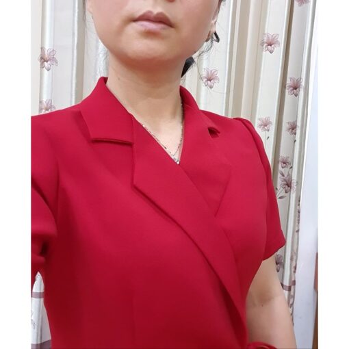 Rập giấy đầm xếp ly cổ ve mã 1066 - Hình ảnh 2