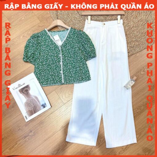 Rập  mã 1338 - quần suông sau thun - Hình ảnh 2