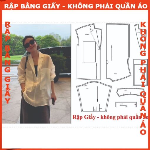 Rập giấy A0 áo khoác nữ mã 1727