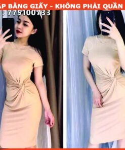 Rập giấy mã 1126 - đầm xoắn eo may vải thun