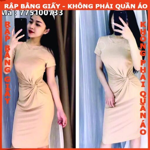 Rập giấy mã 1126 - đầm xoắn eo may vải thun