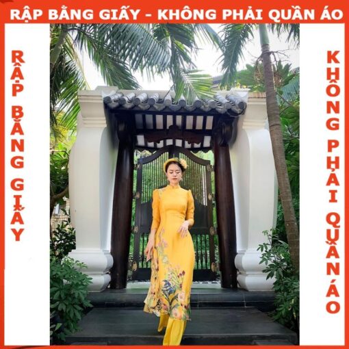 Rập giấy A0 mã AD2 9 -áo dài cổ chân tay phồng cho mẹ
