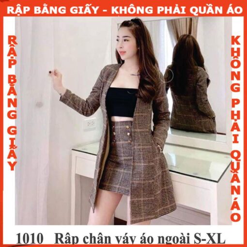 Rập giấy A0 bộ chân váy áo khoác ngoài mã 1010