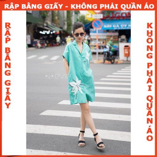 Rập giấy A0 mã 54 - đầm suông cổ ve