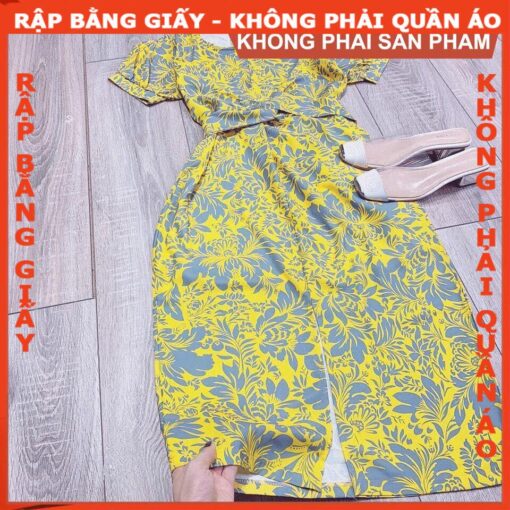 Rập giấy A0 đầm xoắn eo mã 754 - Hình ảnh 3