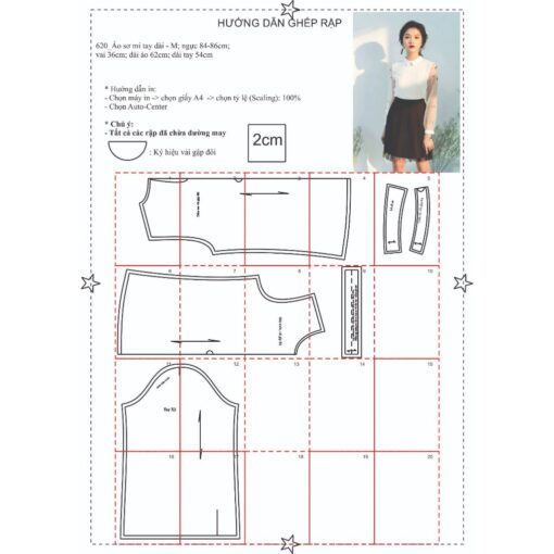 Rập  áo sơ mi dài tay mã 620 - Hình ảnh 3