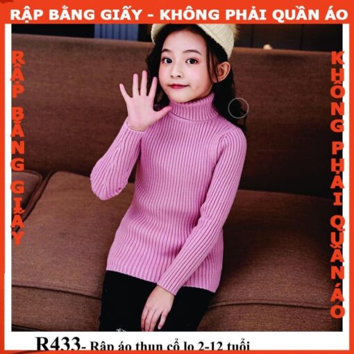 Rập giấy A0 áo thun cổ lọ mã R433