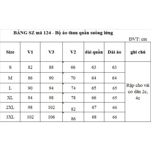 Rập giấy A0 bộ thun lửng mã 124 - Hình ảnh 3
